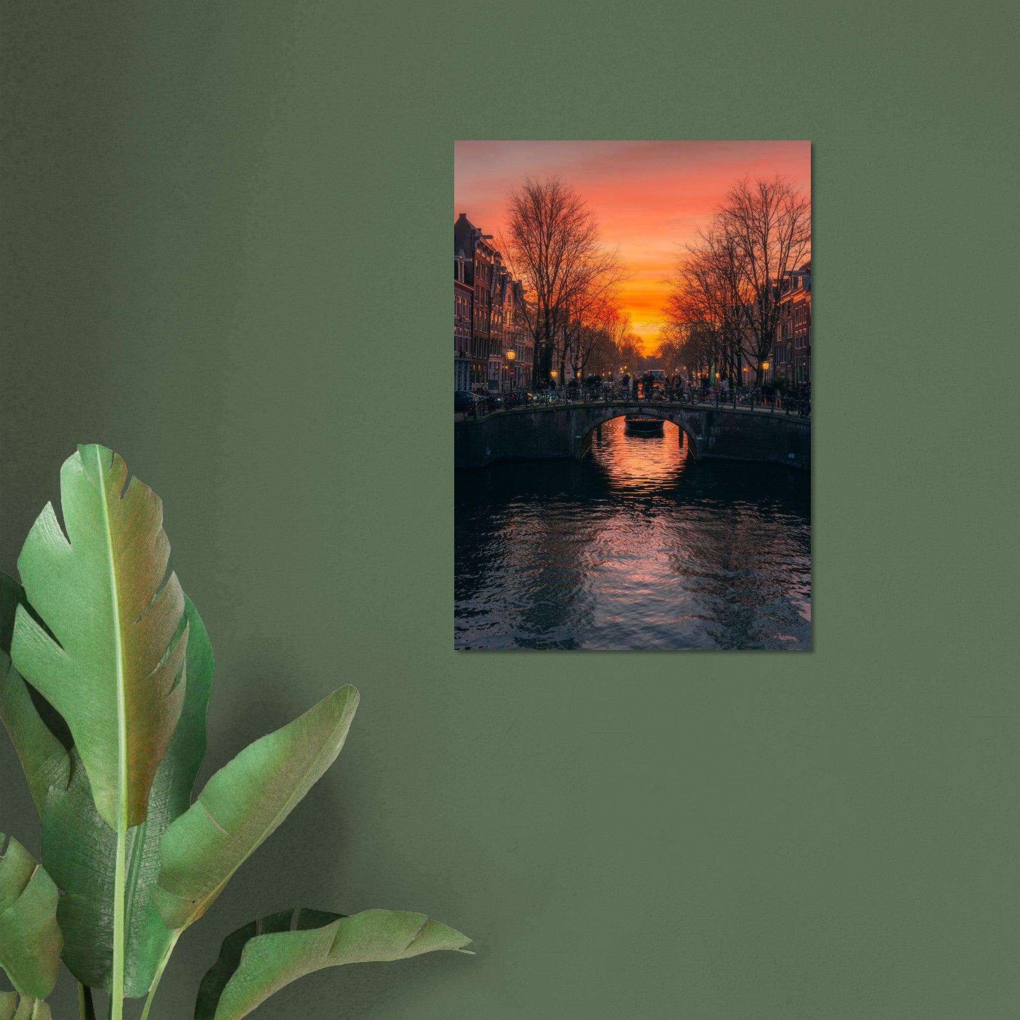 Sunset over Amsterdam Canals - Etem Visuals