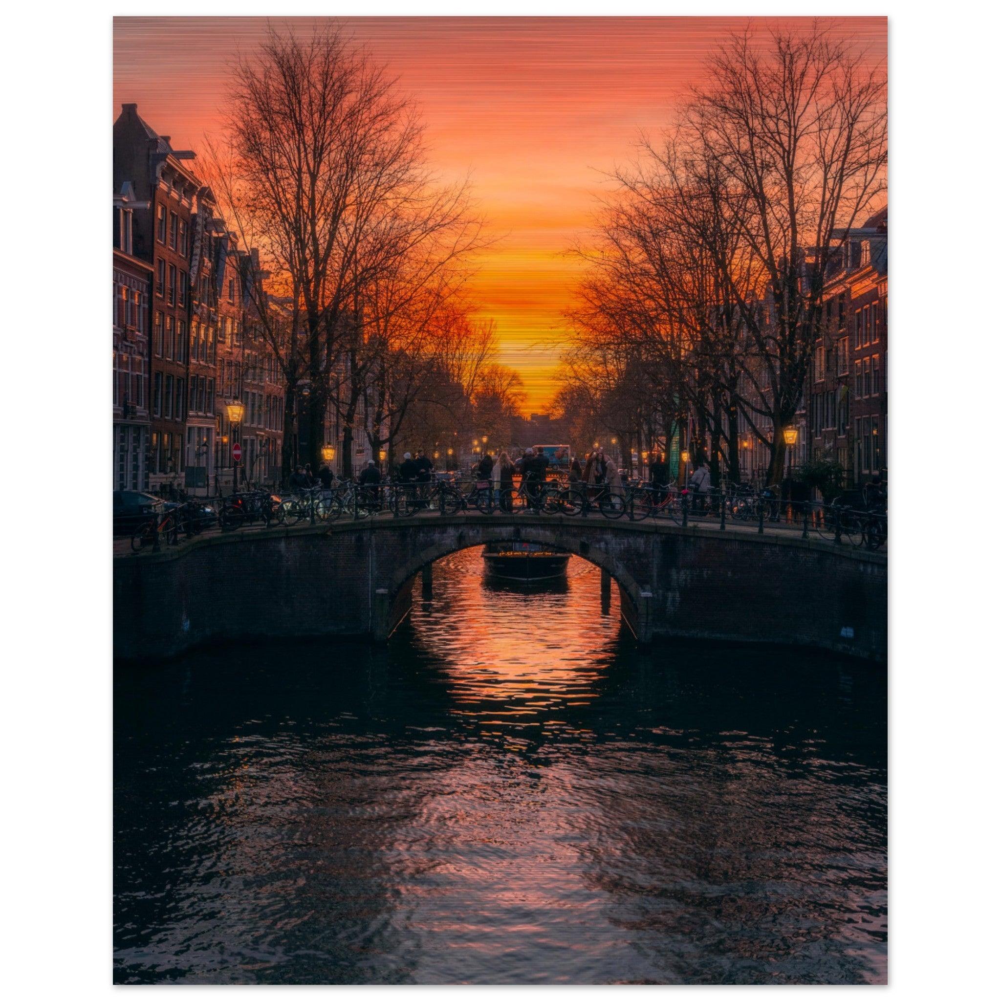 Sunset over Amsterdam Canals - Etem Visuals